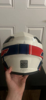 Small Dirtbike Helmet - BILT Lux Race USA + FMF Goggles