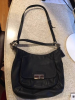 New Coach Shoulder Black Leather Bag