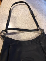 New Coach Shoulder Black Leather Bag