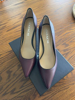 Coach Women’s Vonna Mat Calf/Box Calf, Warm Oxblood, Pointed Toe Heel