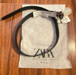 Zara Reversible Leather Belt Black