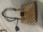 New GUCCI Padlock GG Supreme Bees Print Small Shoulder Bag