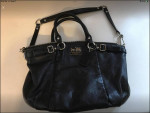 Genuine Coach Black Leather Handbag-New-