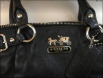 Genuine Coach Black Leather Handbag-New-