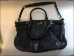 Genuine Coach Black Leather Handbag-New-