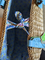 Vera Bradley Purse Capri Blue Pattern Straw Tote Beach Bag - New