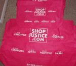 NEW Justice Tote(s) Bag(s) - pink heart shopping - Live Justice