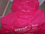 NEW Justice Tote(s) Bag(s) - pink heart shopping - Live Justice