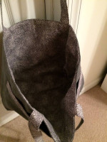Tote Bag / Purse - Reversible - Grey / White - New - Handcrafted