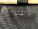 Kate Spade 16" x 13 Black/Cream Canvas Tote Shoulder Bag
