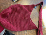 The Sak rich red crocheted purse/shoulder hobo style. Like new, no tag