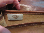 Vintage "The Bridge" leather cross-body purse, handy size, nice cond.