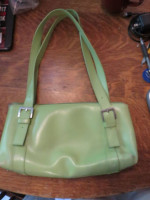 Hobo Int'l leather purse, light green, adjustable handles, like new