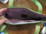 Hobo Int'l leather purse, light green, adjustable handles, like new