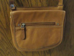 Fossil tan leather cross body purse, multiple pockets, like new