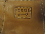 Fossil tan leather cross body purse, multiple pockets, like new