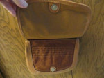 Fossil tan leather cross body purse, multiple pockets, like new