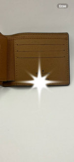 85-HRTT Brown Monogrammed Wallet Mens Folded Wallet Card Slots, Bills, ID Slot