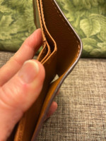 85-HRTT Brown Monogrammed Wallet Mens Folded Wallet Card Slots, Bills, ID Slot