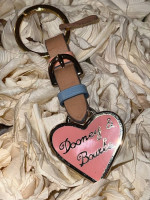 NOS DOONEY & BOURKE enamel โข leather ๐ KEY FOB keychain NEW