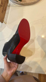 BRAND NEW Christian Louboutin Out Line Spikes 70 Leather Chelsea Boots