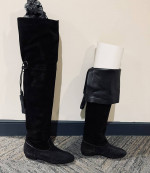 CELINE BLACK LEATHER/SUEDE BOOTS(BNIB)