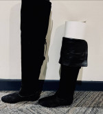CELINE BLACK LEATHER/SUEDE BOOTS(BNIB)