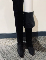 CELINE BLACK LEATHER/SUEDE BOOTS(BNIB)