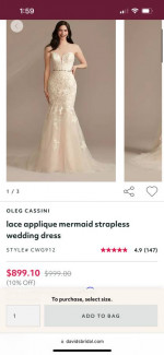 Wedding Dress- Never worn- Never altered