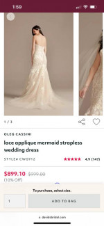 Wedding Dress- Never worn- Never altered
