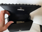 Beaded 7" x 5" Black Crossbody Shoulder Purse or Evening Bag