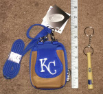 KANSAS CITY ROYALS MINI PURSE / CELL PHONE CASES's (x4) & KEYCHAIN