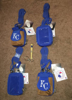 KANSAS CITY ROYALS MINI PURSE / CELL PHONE CASES's (x4) & KEYCHAIN