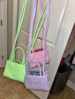 Mini Telfar Shopping Bags, Pink, Green &Lavender