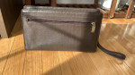 REAL Leather Pouch / Clutch bag / Travel bag