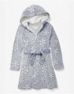 BRAND NWT Girl's Justice Snowflake hooded robe. Size 7.