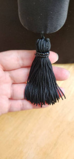 Black Satin Mini Purse with Tassel