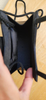 Black Satin Mini Purse with Tassel