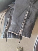 Leather Jacket, chaps,helmet, boots