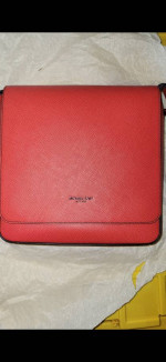 Michael Kors Men's Andy Leather Cardinal Red Medium Crossbody Messenge