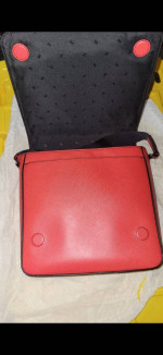 Michael Kors Men's Andy Leather Cardinal Red Medium Crossbody Messenge