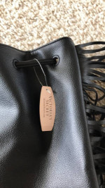 New Victoria’s Secret black backpack bag purse with fringes
