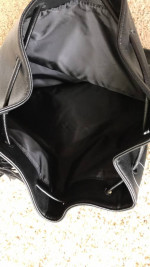 New Victoria’s Secret black backpack bag purse with fringes