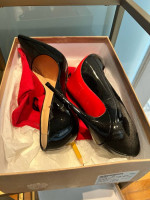 Christian Louboutin Black So Kate 120mm Patent Leather Stilletto Pumps Size 39