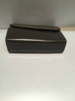 Gray Leather Clutch