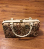 Vintage DOVER Floral Tapestry Retro Purse Bag
