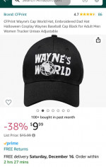 Wayne’s world hat NEW