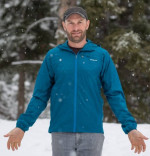 New Patagonia Houdini Jacket XL blue Windbreaker Rain (packable)