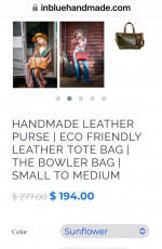 Asheville Women Owned In Blue Company  Leather Purse