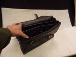 Jack Georges Leather Brief Case Satchel Attache Businessman Carry Case